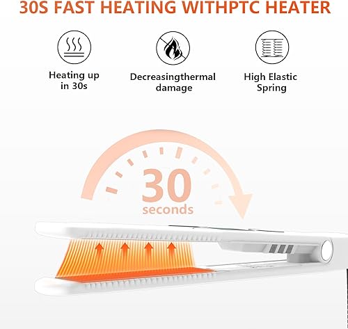 Miniatura 6 de Alisador de pelo de 1 pulgada, alisador de cabello de doble voltaje de calentamiento rápido, plancha plana de titanio, reduce el encrespamiento,