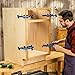 3-Way Face Clamps For Woodworking – Heavy Duty Woodworking Clamp With Steel Clutch – Cabinetry Tools For Mounting Drawers, Face Frames, And Panels – Non-Scratch, Secure Hold