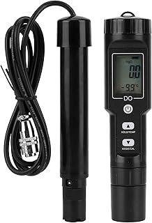 Portable Digital Dissolved Oxygen Meter Detector Water Quality Tester with Temperature Detection, DO Meter Water Quality Monitor with DO Probe, 0-40.00 mg/L, 0.1 mg//L
