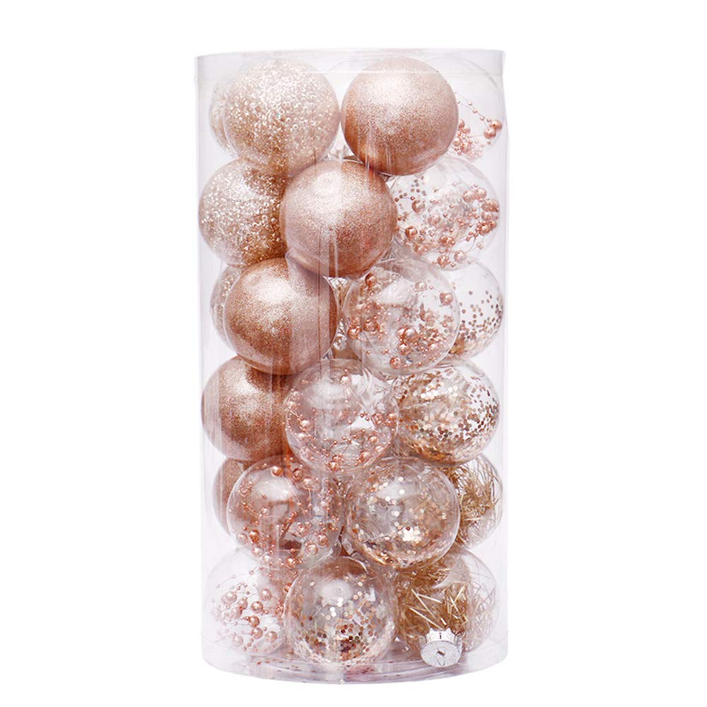 Weihnachtsbaum-Dekorationskugeln Weihnachtskugeln Gadget Set Familie Festival Hochzeit Treffen Zusammen Zubehör bruchsicher (30 Stück) 6 cm, 7