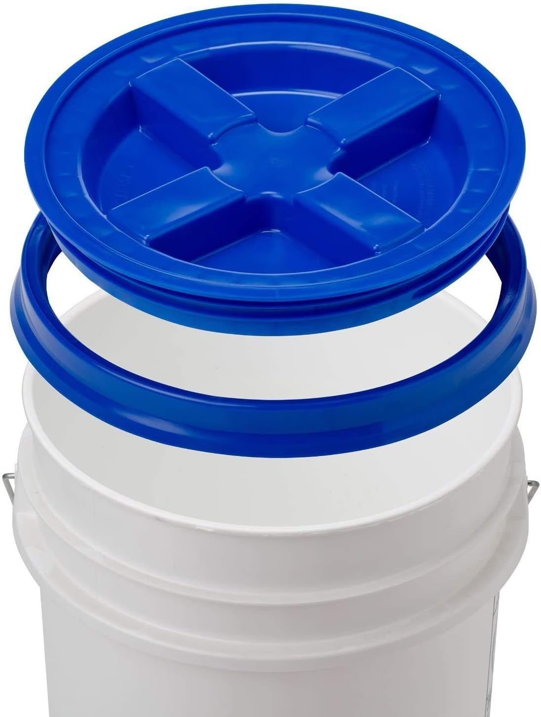 ePackageSupply Gamma Seal Lid for 3.5, 5, and 7 Gallon Buckets, Screw Seal Multipurpose Container Cover, Food Grade Gasket Airtight Lids, Premium HPDE Plastic, BPA Free, Made in USA (Blue, 12 Pack)