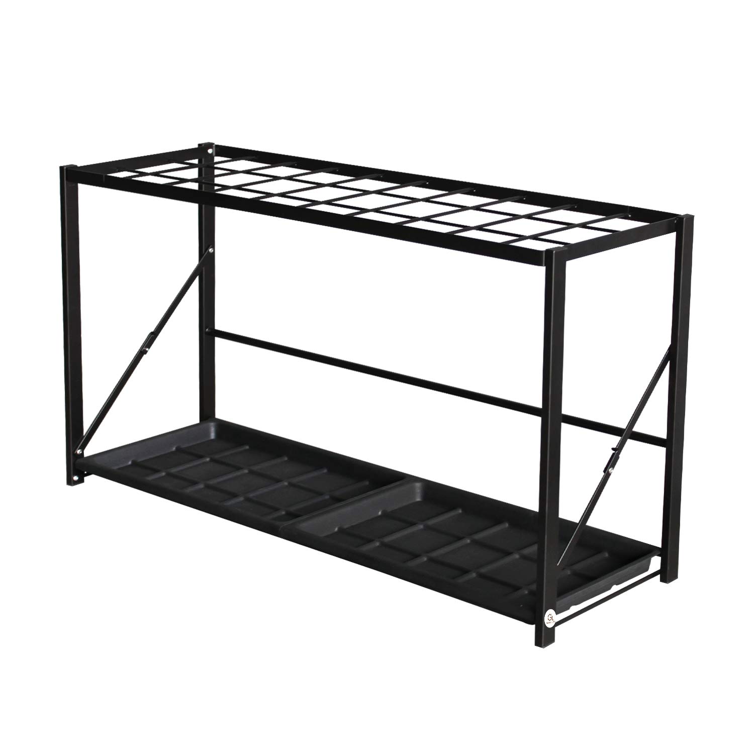 GL GLOBAL LIFE Folding Umbrella Storage Stand Rack Holder Organizer Free Standing Industrial Umbrella Rack for Entryway Home Commercial Office Hotel Entry Hallway Patio Décor with Removable Drip Tray