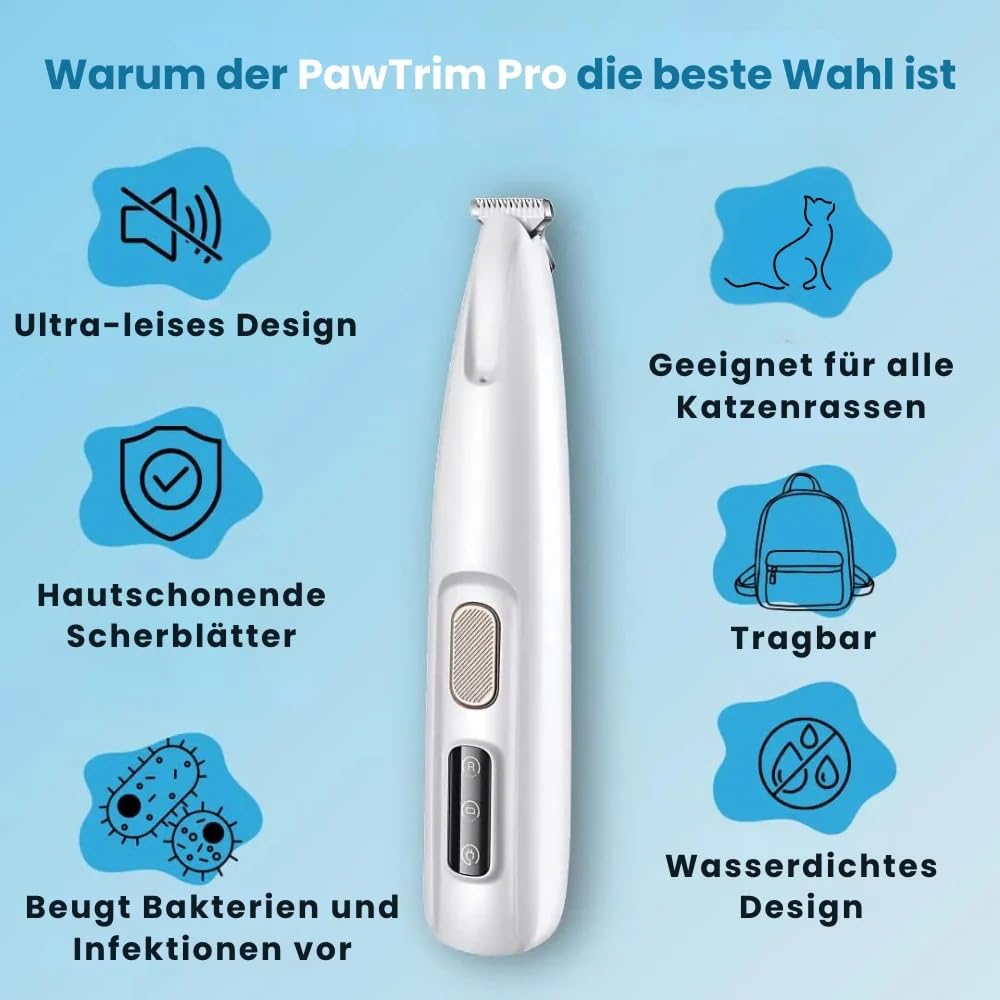 Dr. Pfoten PawTrim Pro™ Katzen - Sanfte Pflege für sensible Samtpfoten