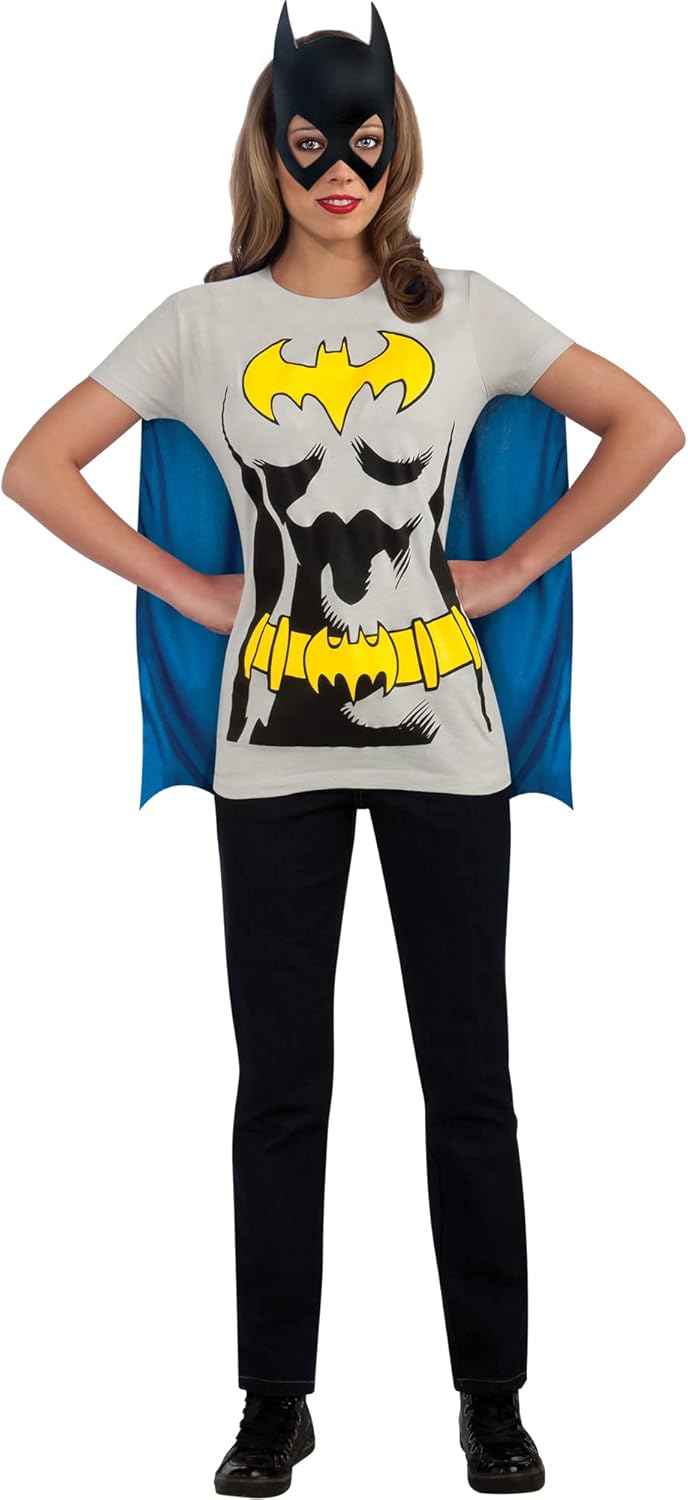 DC Comics Batgirl T-Shirt with Cape and Mask : Clothing, Shoes & Jewelry