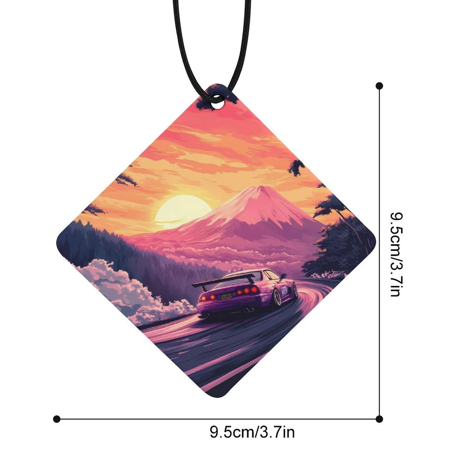Japanese Car Racing Drifting Car Air Freshener Hanging Aromatherapy Tablets for Car Accessories Rhombus