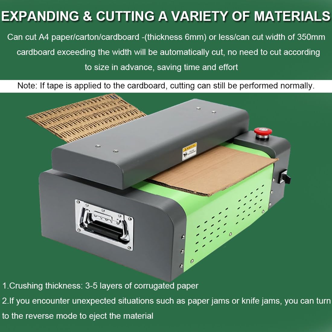 Hersteller von Waben-Packpapier,Schneidmaschine zur Aufweitung von Wellpappkartons,Altpappenschredder–Umwandlung von Kartonagen in Verpackungsmaterial,Schneidgeschwindigkeit 3 m/min cut325mm
