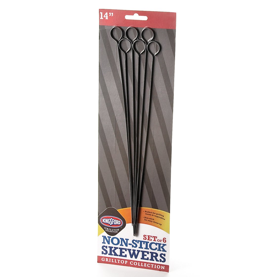 Kingsford 14-Inch Non-Stick Skewers, Set of 6