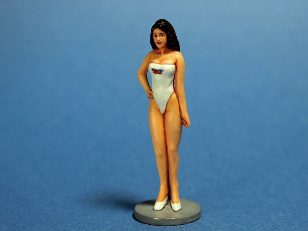 Aurora Model 1/43 Paddock Girls 80s - Kit de figuras sin pintar RC01