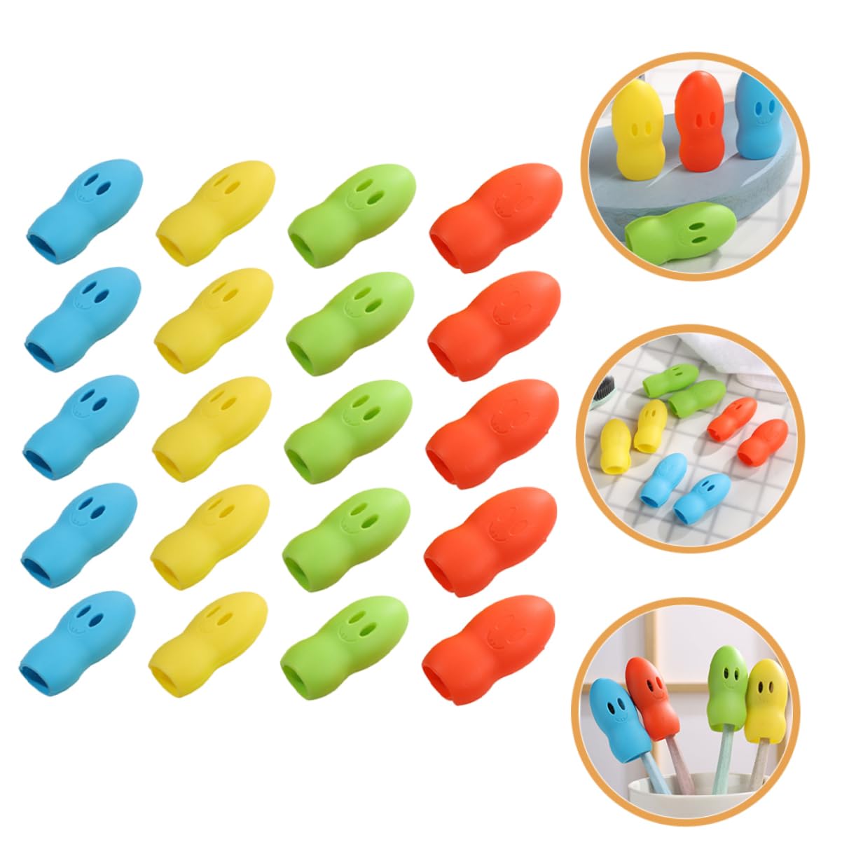 BESTYASH 5 Series Cubierta De La Cabeza del Cepillo De Fundas para Cabezales De Cepillos De Alcance Tapas Protectoras para Cepillos De Color Aleatorio 20 Piezas X 5
