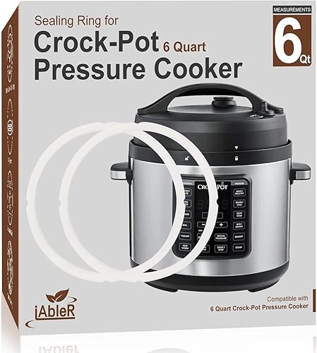Anillo de sellado original compatible con junta de repuesto de olla a presión de 6 cuartos de galón y olla a presión Crock Pot de 6 cuartos de