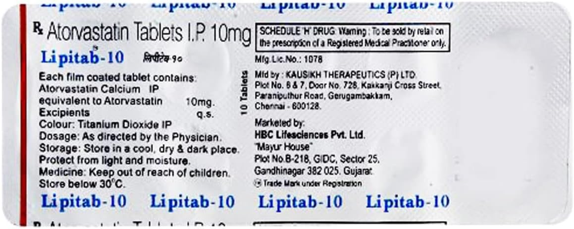 Lipitab-10 - Strip of 10 Tablets