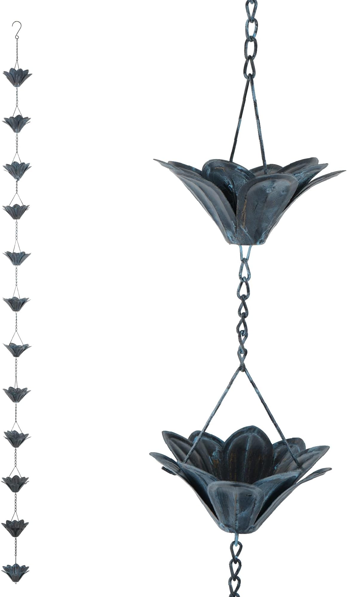 Topadorn 7.85 FT Chains Decorative Iron Gutter Chain with