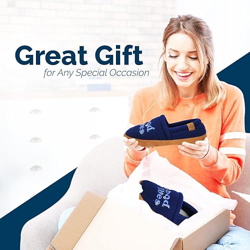 Miniatura 8 de LIFE IS GOOD Pantuflas tipo mocasín para mujer, de gamuza y forro polar, con espalda cerrada, pantuflas de felpa y esponjosas con suela de goma para