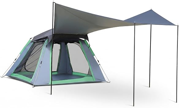 Golabs Pop Up Camping Tent for 2/3 Person, Quick Setup by Pre-Attached Pole | 4 Side Mesh, Ventilation, Lightweight, Portable, 2/3/4 Person Instant Tent, Carry Bag, Inner Pocket&Hook, for Park/Outdoor