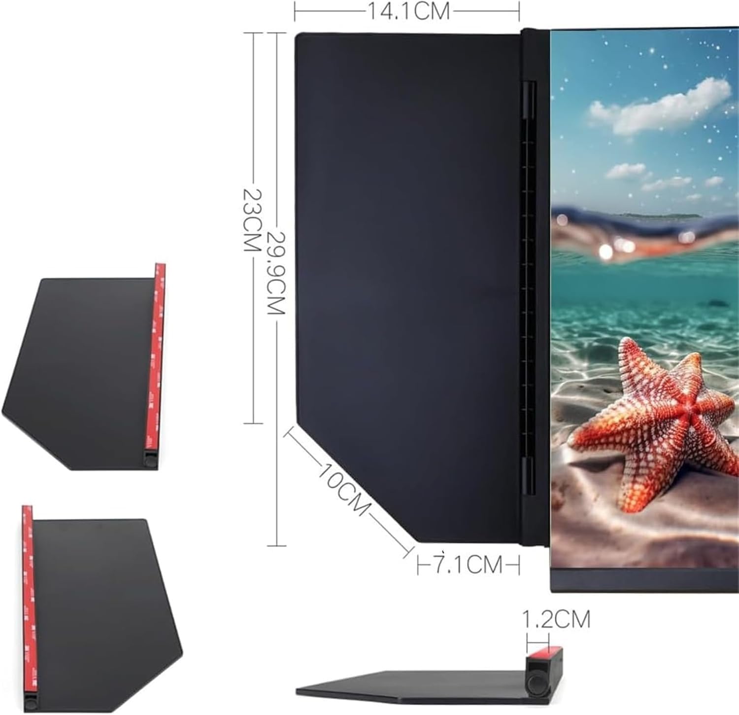 Parasole for Computer Desktop, Cappuccio for Monitor Video antiriflesso | Pannello laterale con ombreggiatura display for computer pieghevole da 24-25 pollici,angolo di regolazione di 180°(A set)
