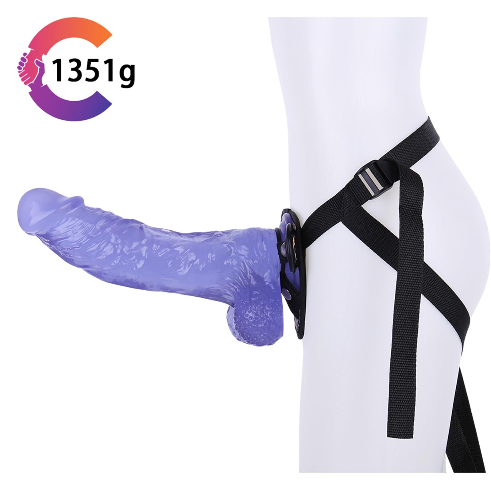 30.5 Dildo con cinturino, pene extra lungo in silicone con cinturino, dildo anale con ventosa forte, plug anale rimovibile, giocattoli sessuali for uomini e donne(Blue)