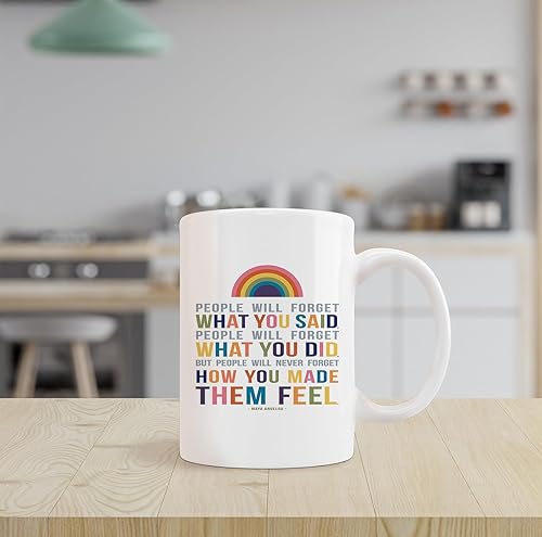 Miniatura 2 de All are Welcome Here Diversity - Taza de cerámica de rompecabezas colorido de 11 onzas, taza de té con leche con asa, regalos de regreso a clases