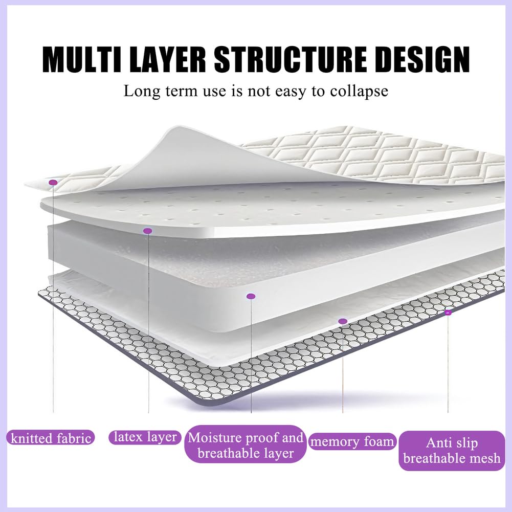 White/6cm,90 * 190cm, Materasso Futon Spessore 6Cm/9Cm Pavimento Giapponese Futon Materasso Pad Rotollare Materasso Letto Trapuntato Topper con Fascia Elastica Cuscinetto da Letto