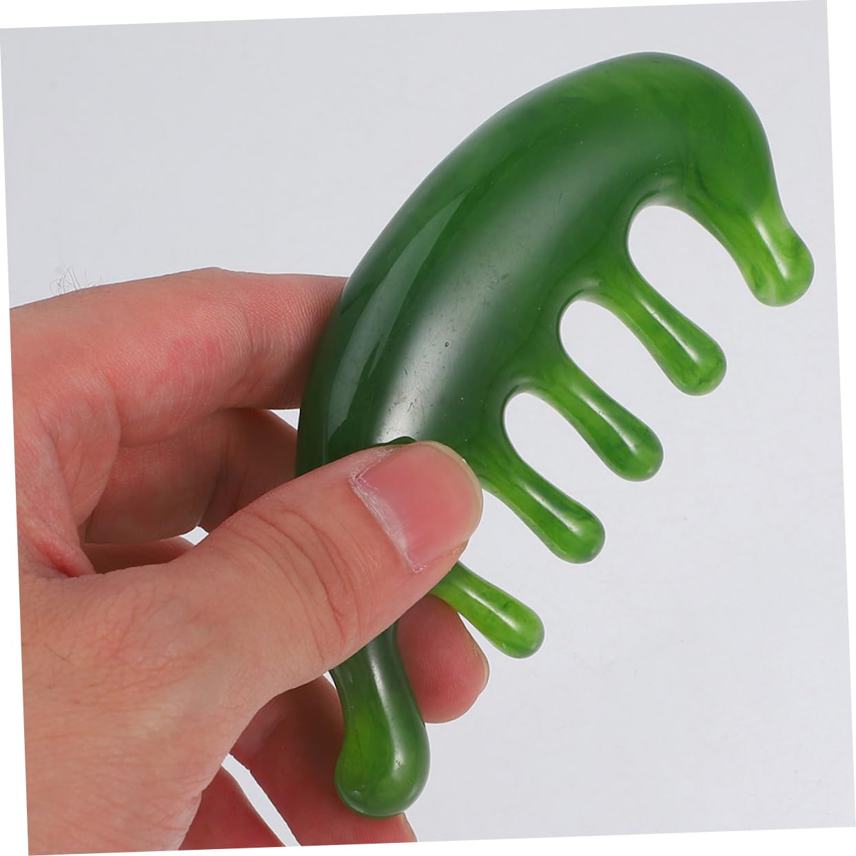 BESTYASH Peine De Masaje Del Cuero Cabelludo Piel Cepillo Para El Cuero Cabelludo Básico Masaje Para El Cabello Peine Del o Jade Green 2 Piezas X 4