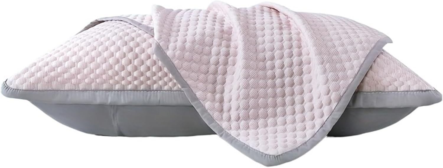Summer Cooling Pillowcase Solid Color Ice Bean Cool Feeling Air Conditioning Cover Washable (No Pillow) 48x74cm(3pcs,4 Pair)