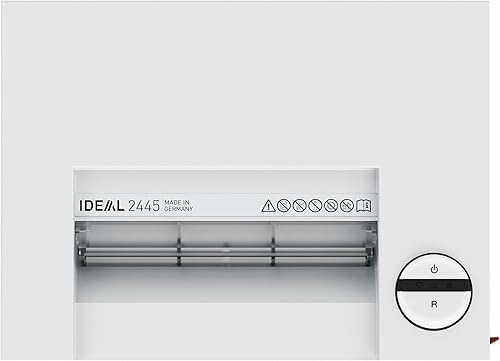 Miniatura 6 de IDEAL 2445 Trituradora de papel de escritorio de corte cruzado para oficina, funcionamiento continuo, 11-13 hojas, contenedor de 9 galones, motor de