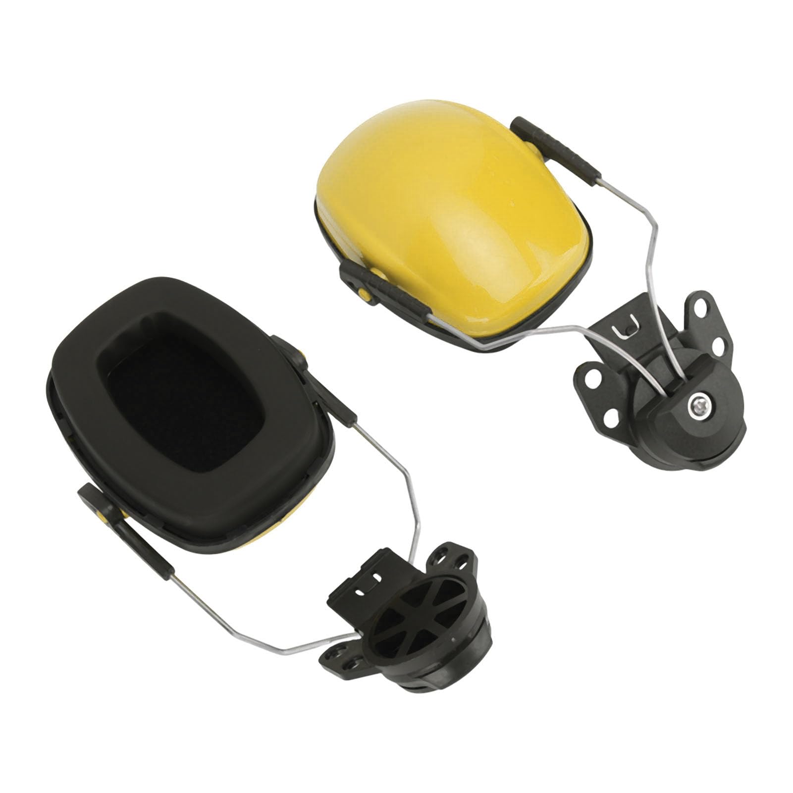 HELMET EAR MUFF NOISE REDUCTION EARMUFF HEARING FOR WOODWORKING CONSTRUCTION (Yellow)