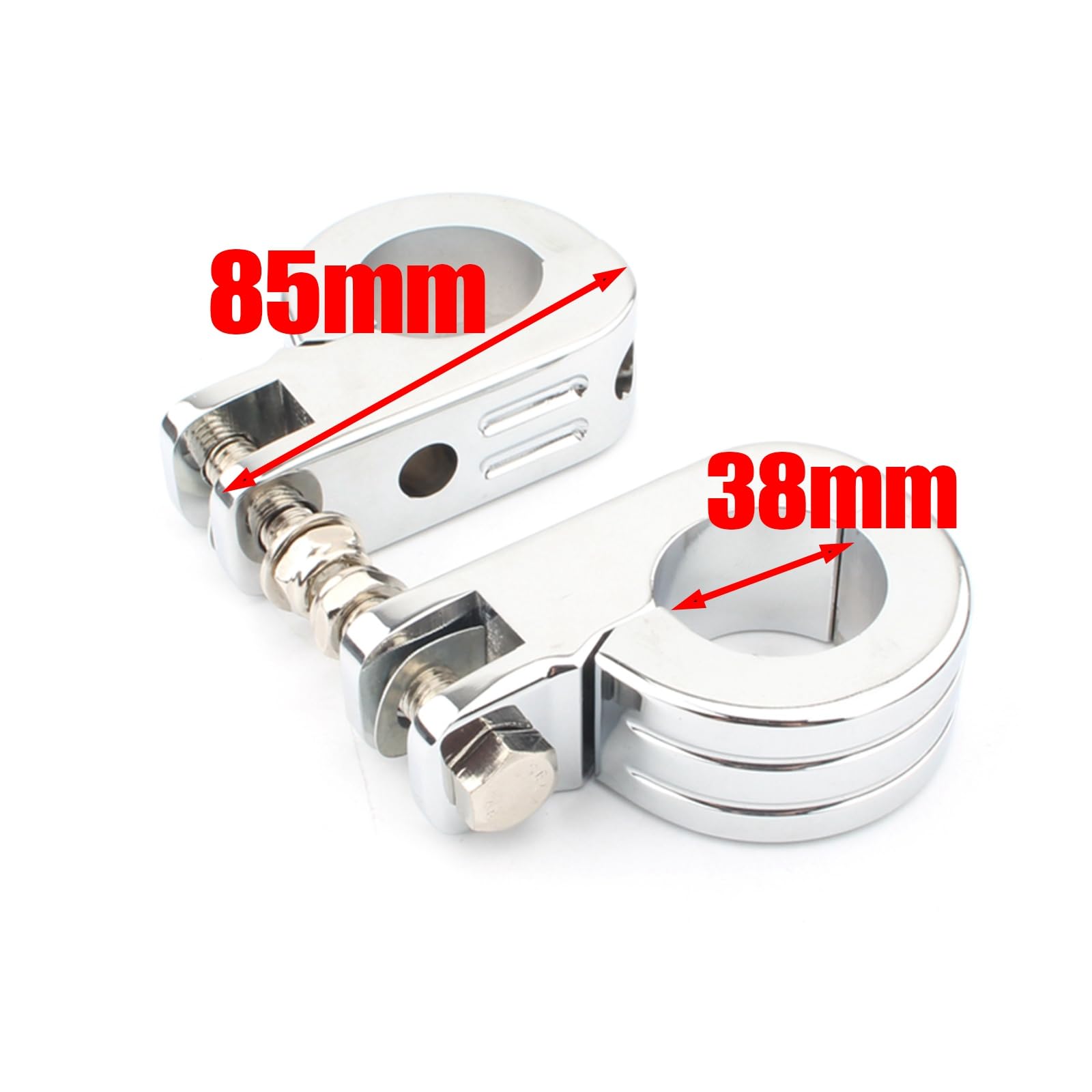 Abrazaderas de Clavija de pie de Montaje de Barra de Choque de Carretera de 1,5 "38mm para Harley 1-1/2" Protector de Motor