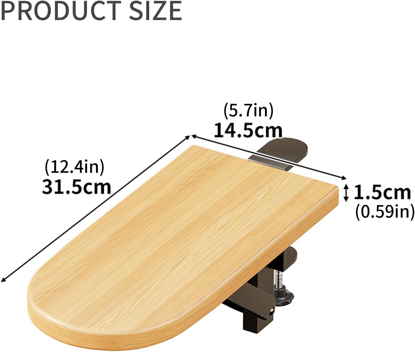 Space Saving Computer Desk Armrest Attachment Ergonomic Elbow Cushion with Nonslip Metal Brackets for Use Computer Desk Elbow Pad