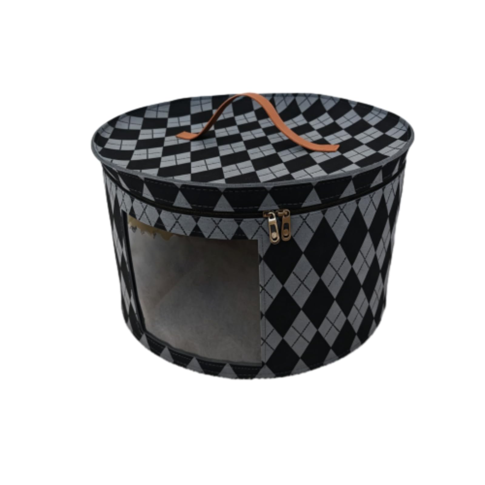 Moedweuo D Large Hat Storage Box With Li, Foldable Travel Hat Organiser