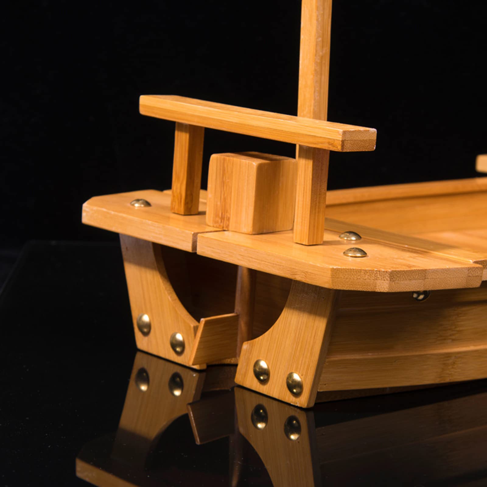 Assiette de service à sushis en bois - Grande taille - 70 cm - Idéal pour restaurant ou service de restauration