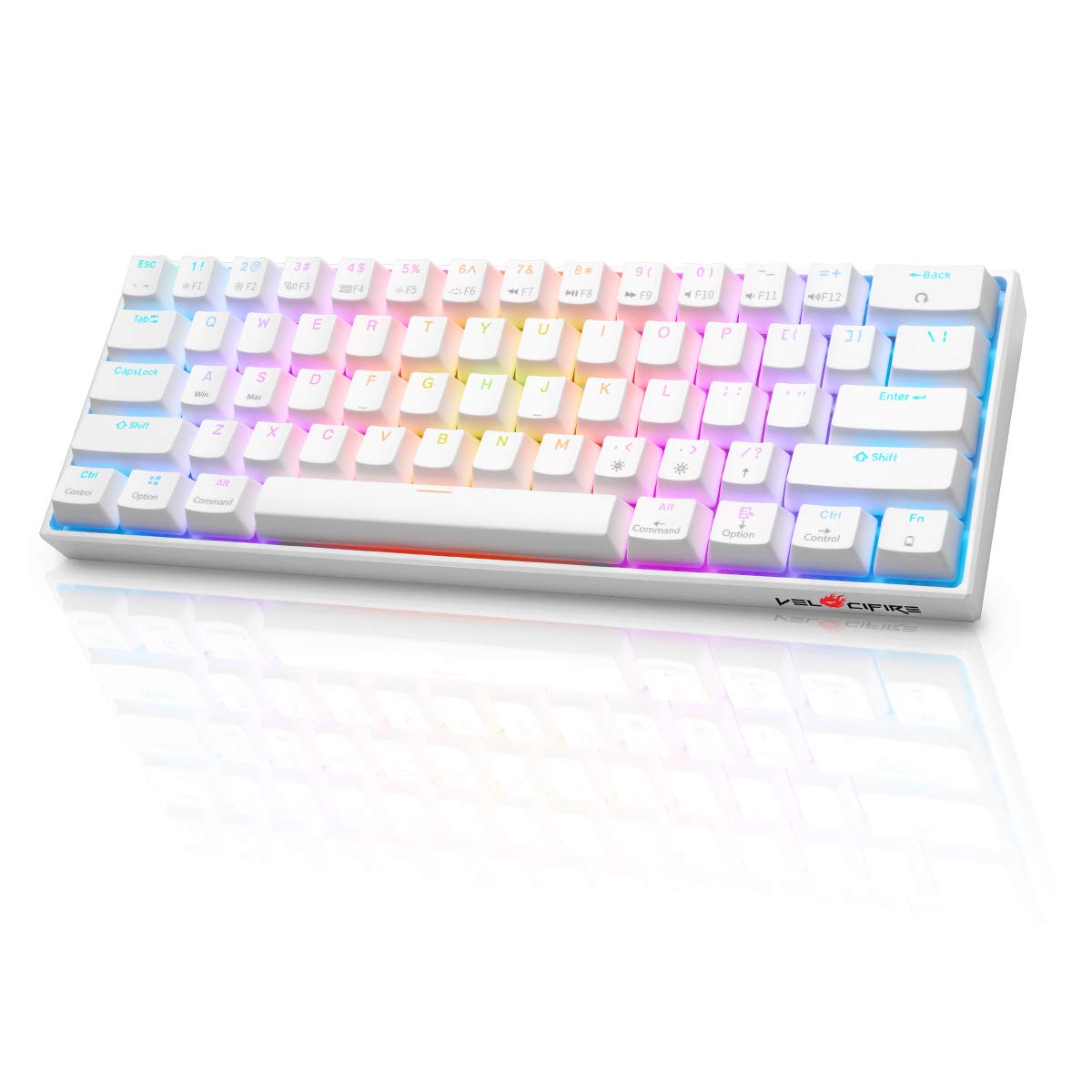 Buy VELOCIFIRE Wireless Bluetooth Mechanical Keyboard, M2 61 Keys Mini