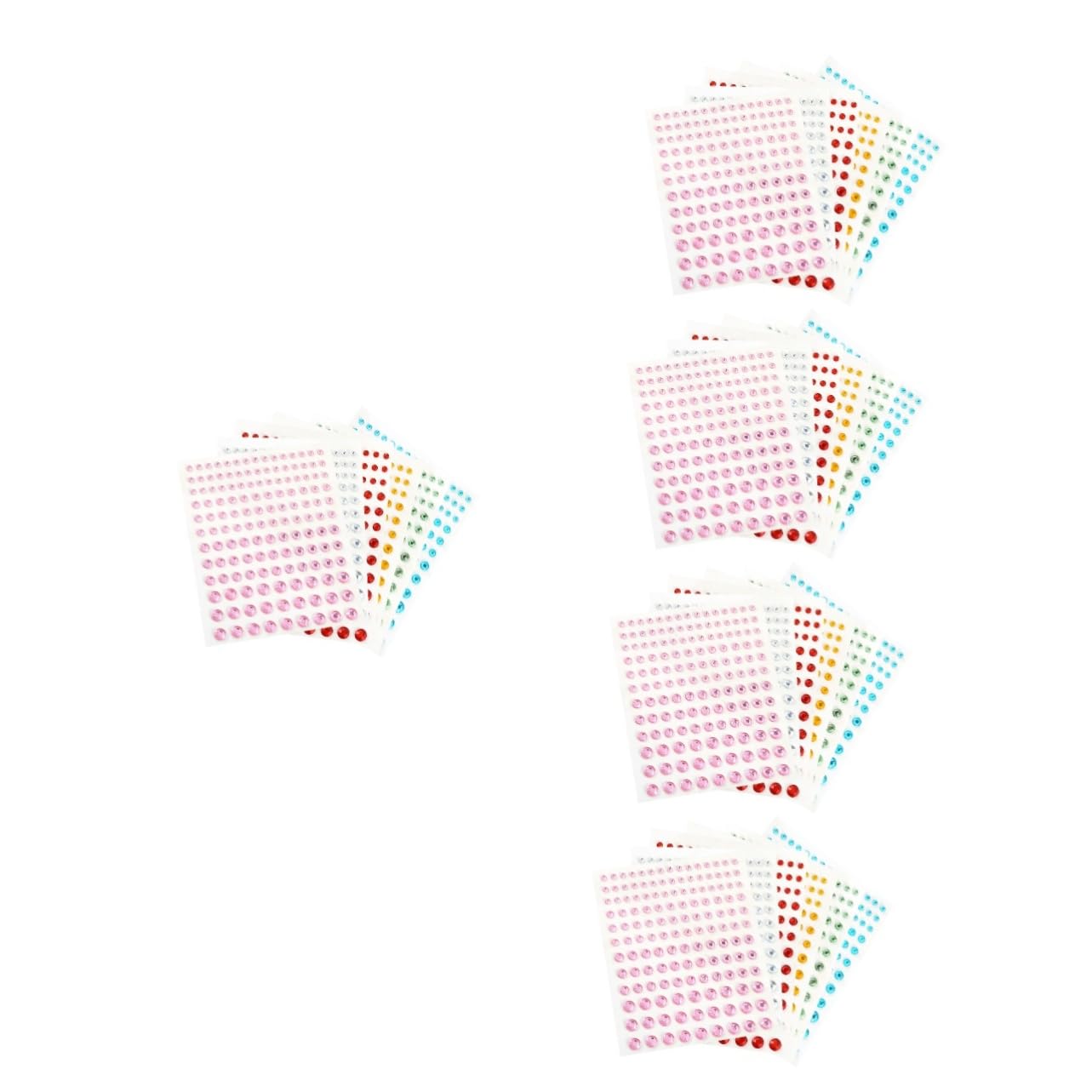 Didiseaon 5 Juegos De Gemas De Maquillaje Para Ojos Cara Joyas Diamantes De Imitación Pegatinas De Gemas Carnaval 6 Hojas X 5