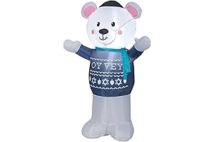 Hanukkah Polar Bear Airblown Christmas Inflatable by Gemmy