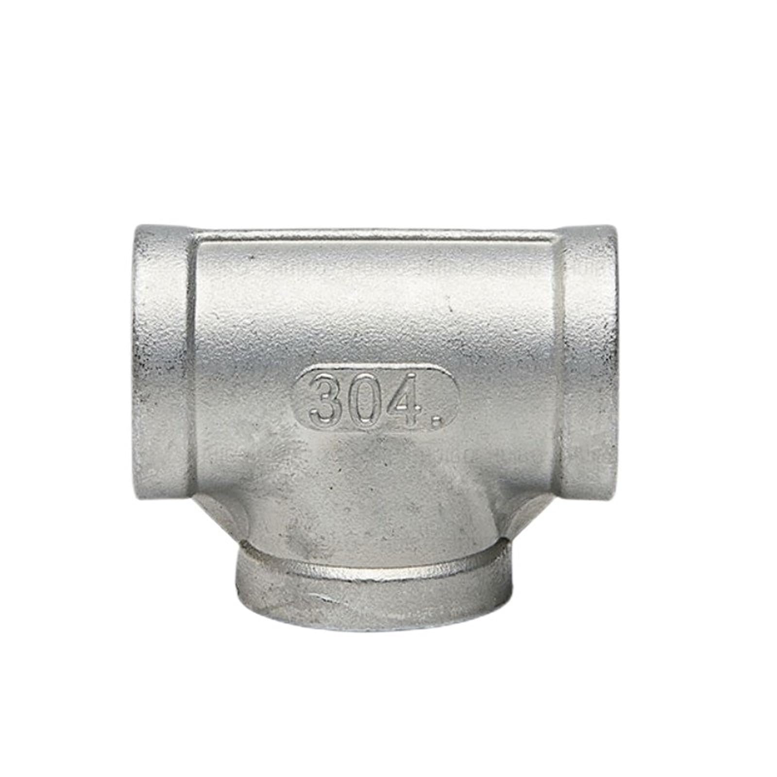 Conector en T de 3 vías Adaptador de Acero Inoxidable, Rosca Hembra, acoplador BSP, Accesorio for tubería Agua, Conector en T 3 vías(2")
