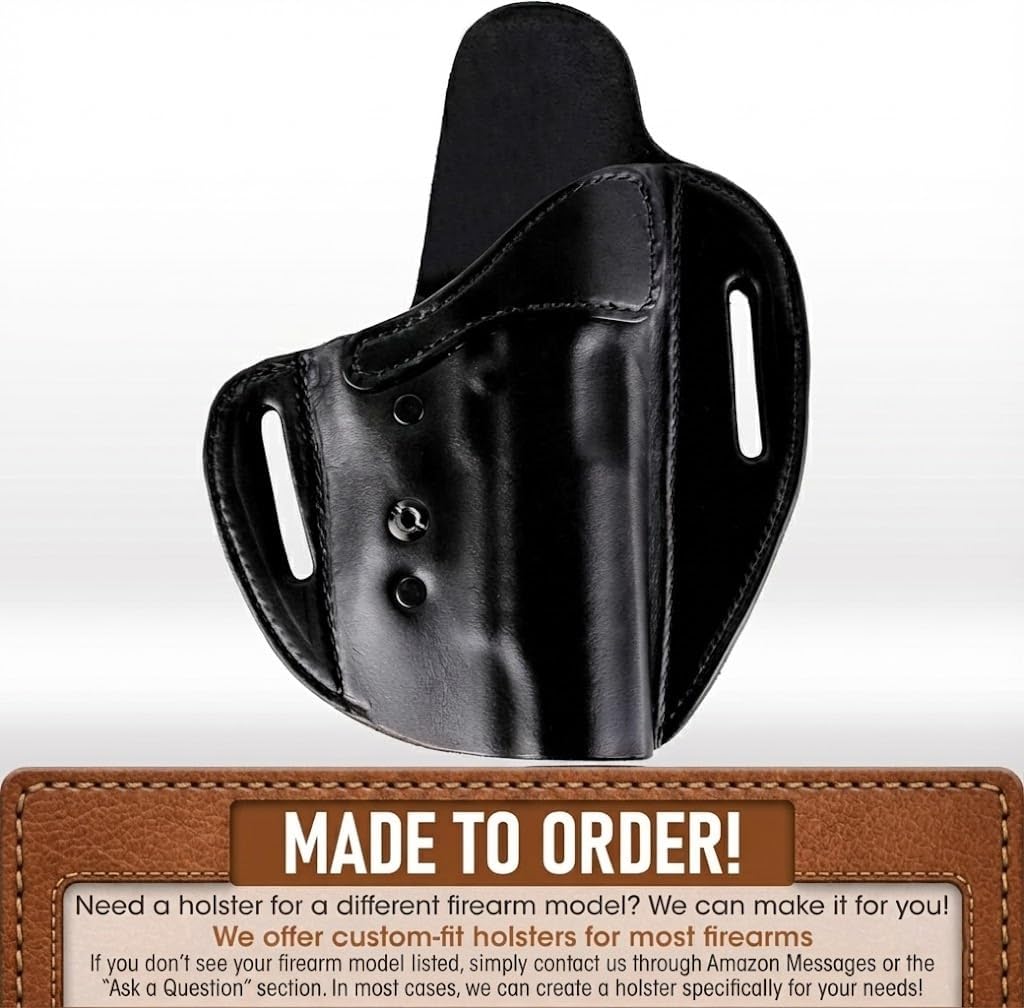 Urban Carry LockLeather OWB Holster - Secure & Comfortable Leather/Polymer Hybrid Design for Optimal Comfort | Left & Right Hand Options | Compatible with a Wide Range of Firearms