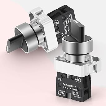 Gebildet 2PCS 1 NO 2 Selector Latching Switch, 2Positions Maintained Rotary Select Selector Switch 600V 10A