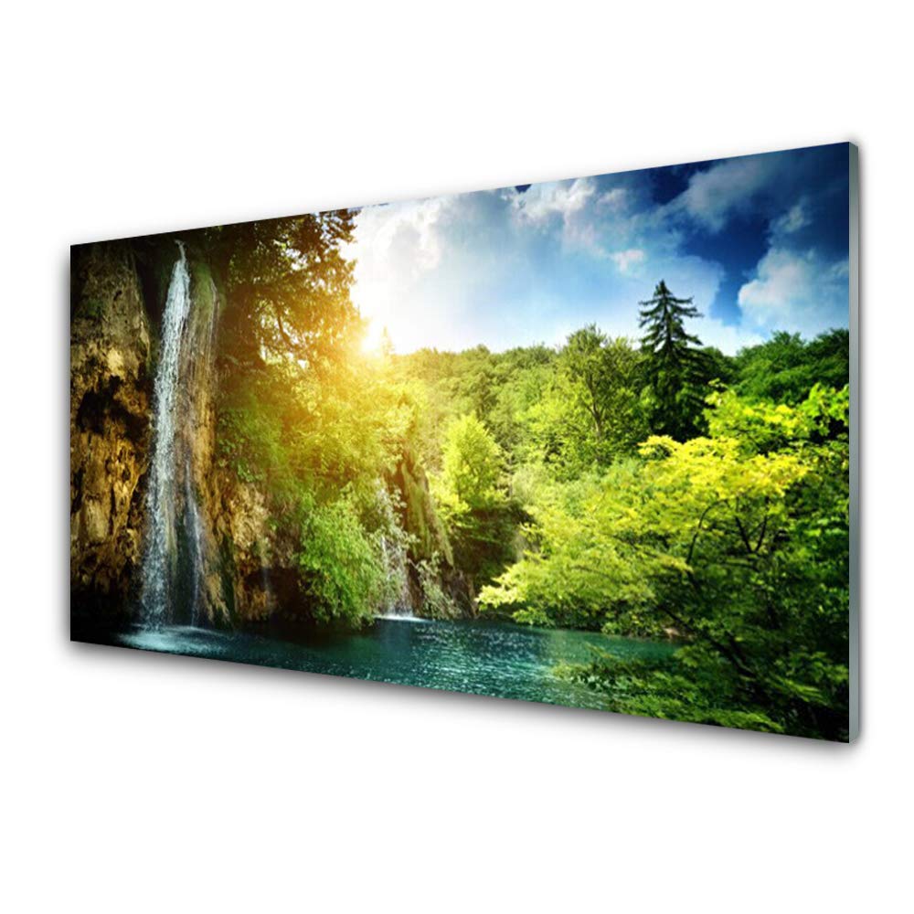 Tableau décoration cascade Tulup en verre acrylique premium