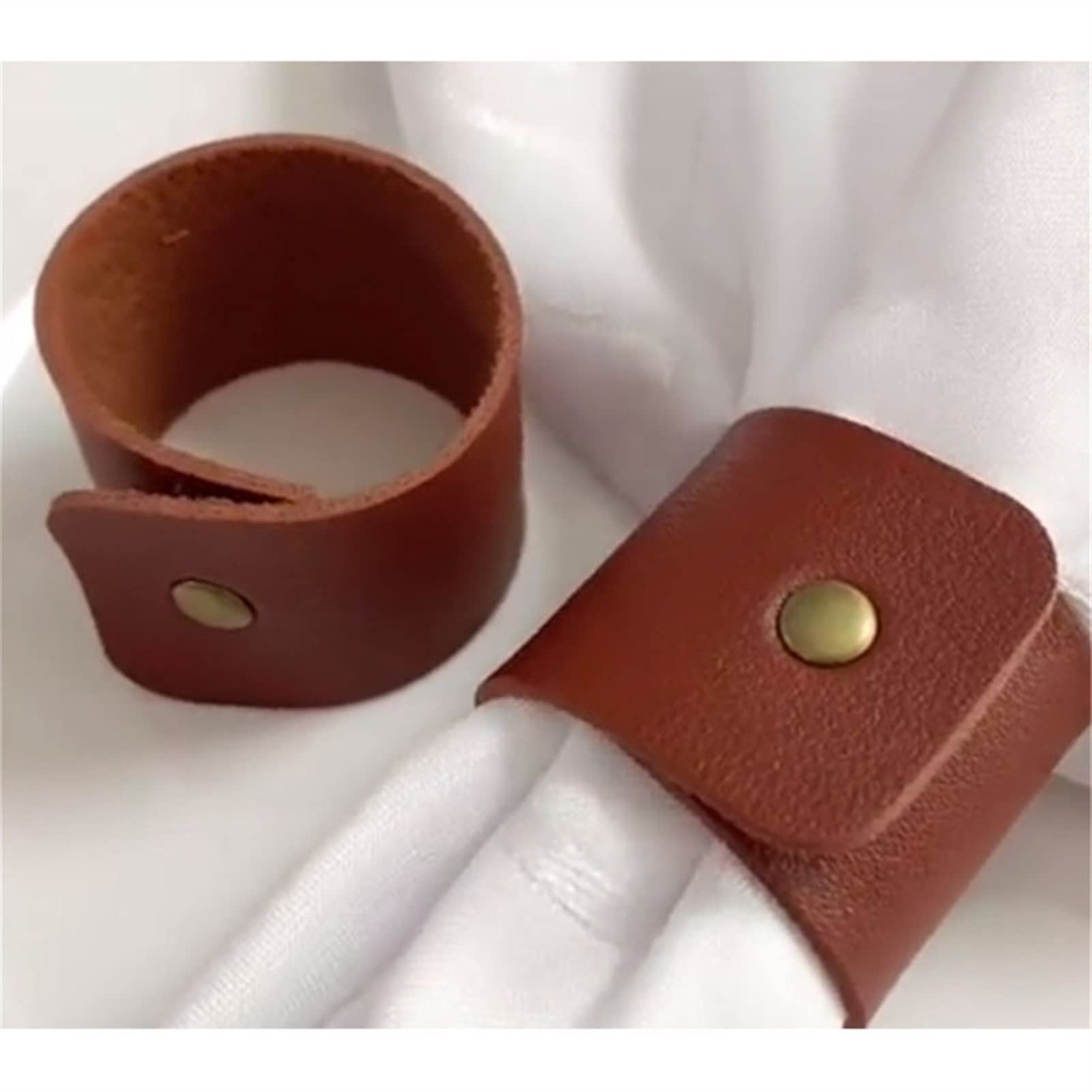 servilletero Anillo de servilleta NORDIC CUERO NORDIC NAVKIN HEBHLE TABLE TABLA DE PRESIDENTE DE BODA OCTUALIZADA BOTÓN 6 PCS (Color : 3)