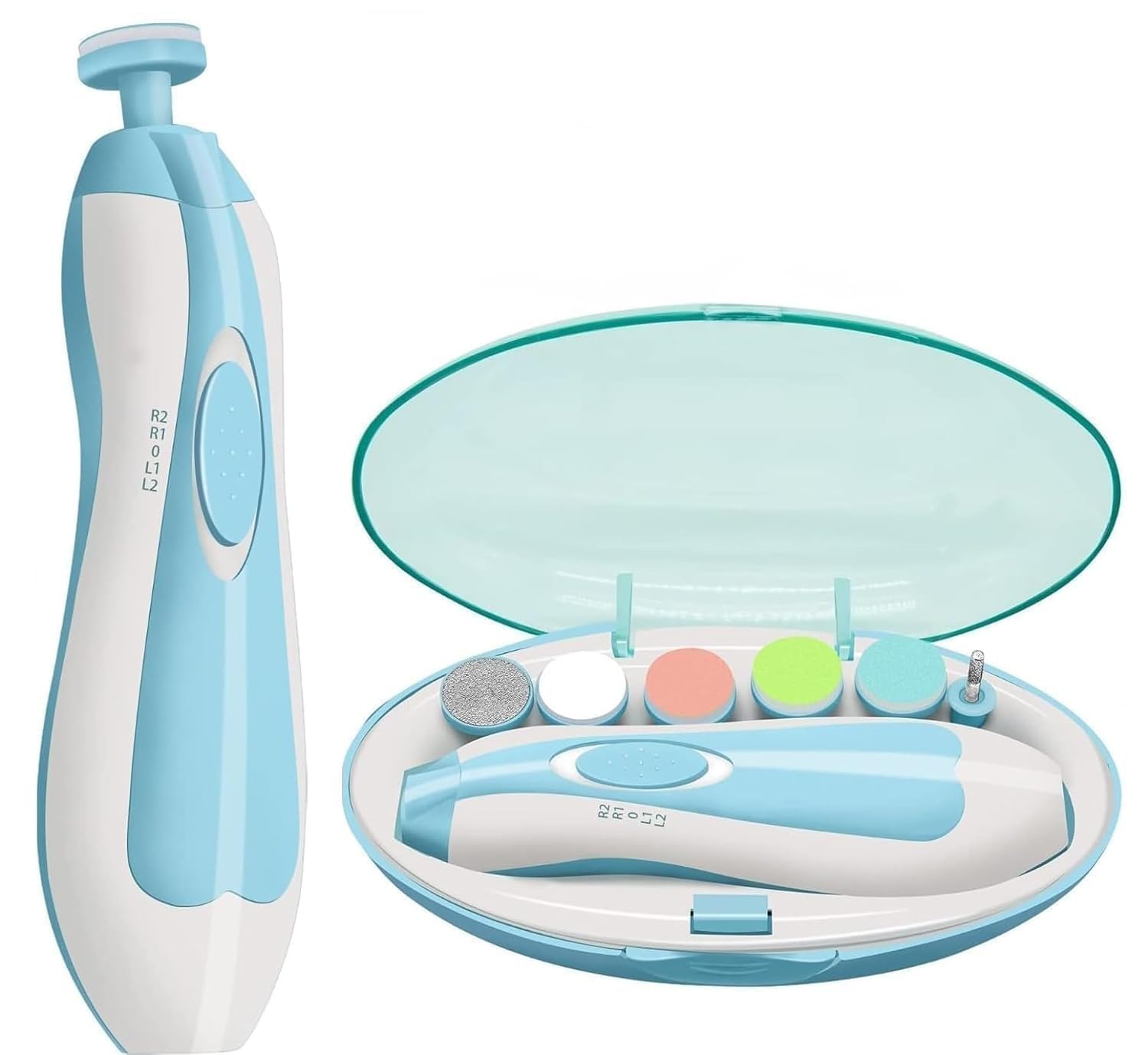 Electric Nail Drill Machine Kit with Interchangeable Filing Heads, Handheld Nail Care Device with Speed Control Levels and Storage Case for Manicure and Pedicure Use-image-29