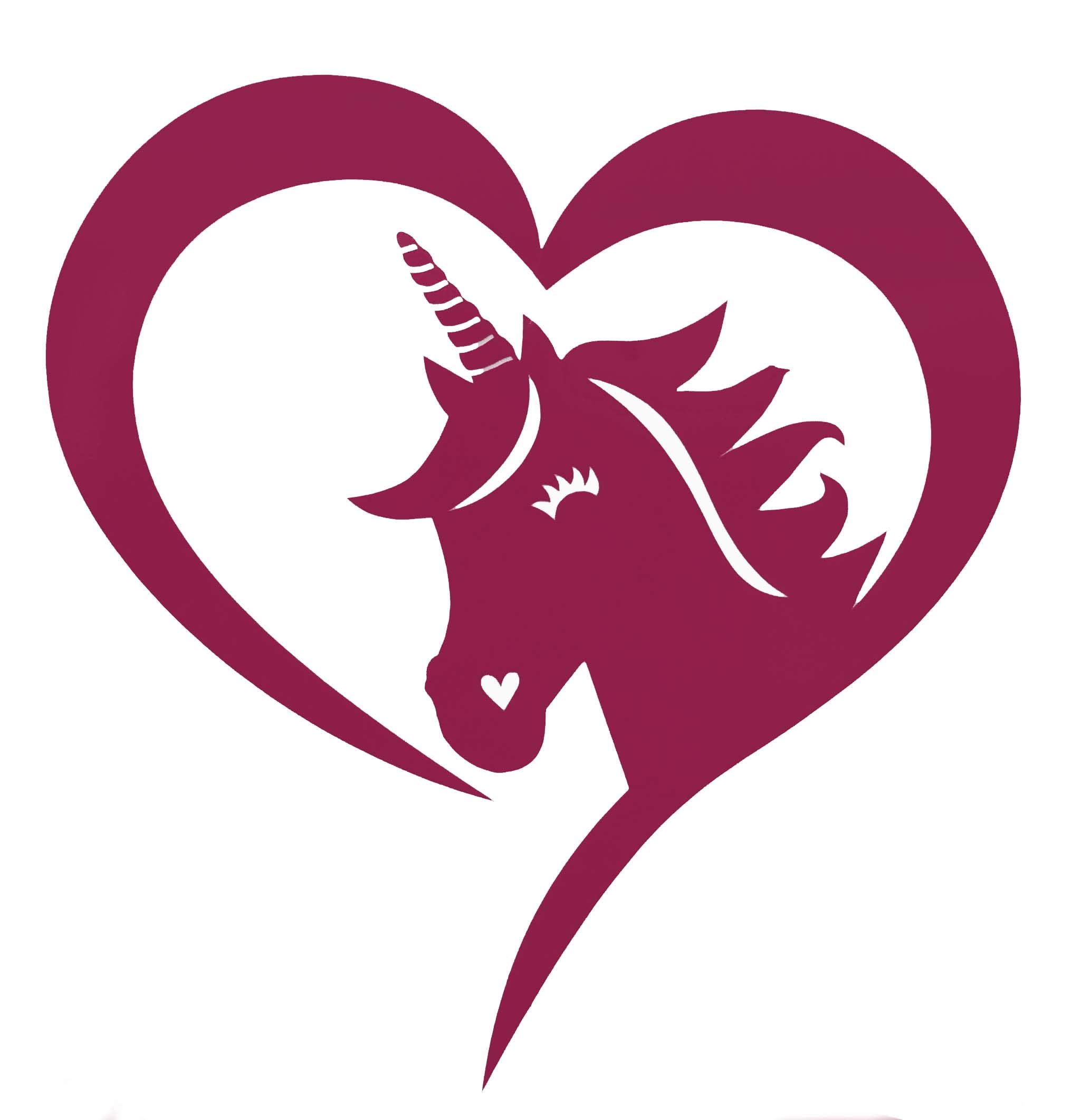 Buy Custom Heart Shaped Unicorn Vinyl Decal Unicorn Bumper Sticker
