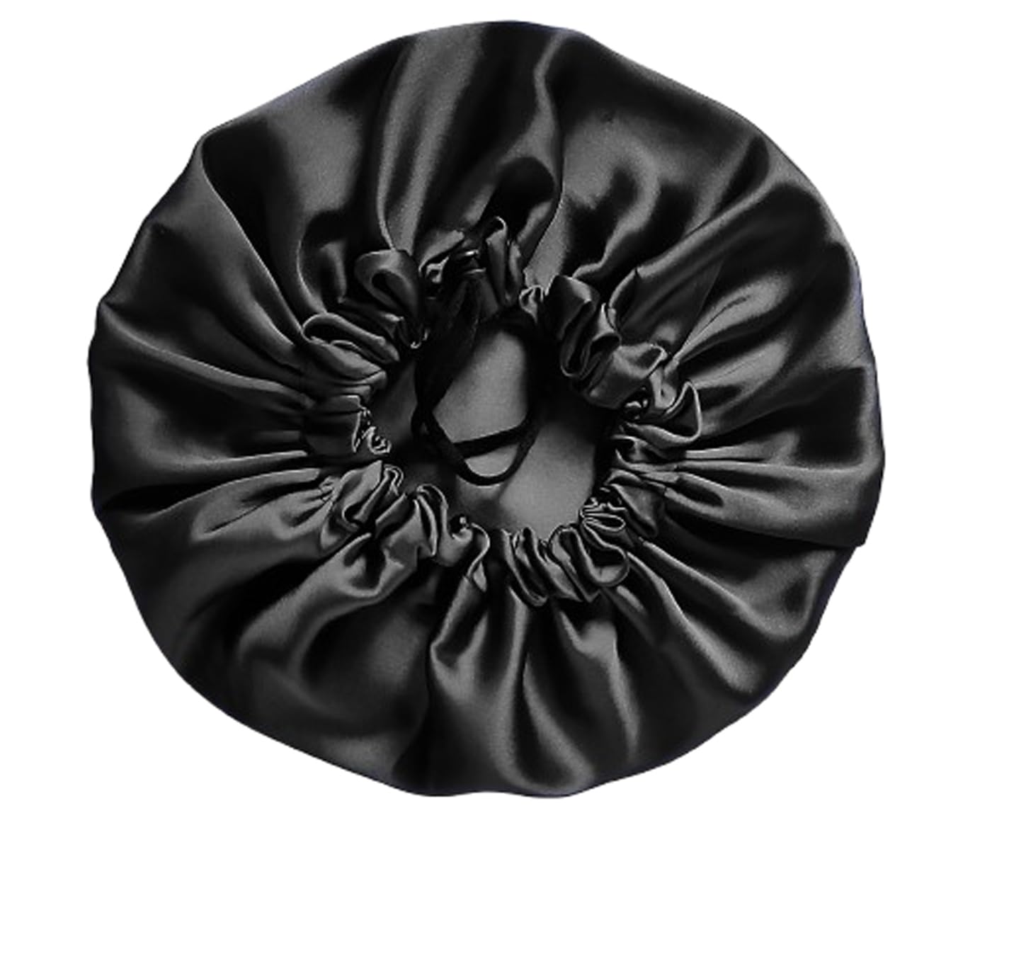 SOHAM SHREE ᵀᴹ Hair Bonnet -Handmade Pure Satin Fully Reversible Sleep Adjustable Cap for Women Girls Kids - Reversible Double Layer Large Sleep Cap (Black)-image-33