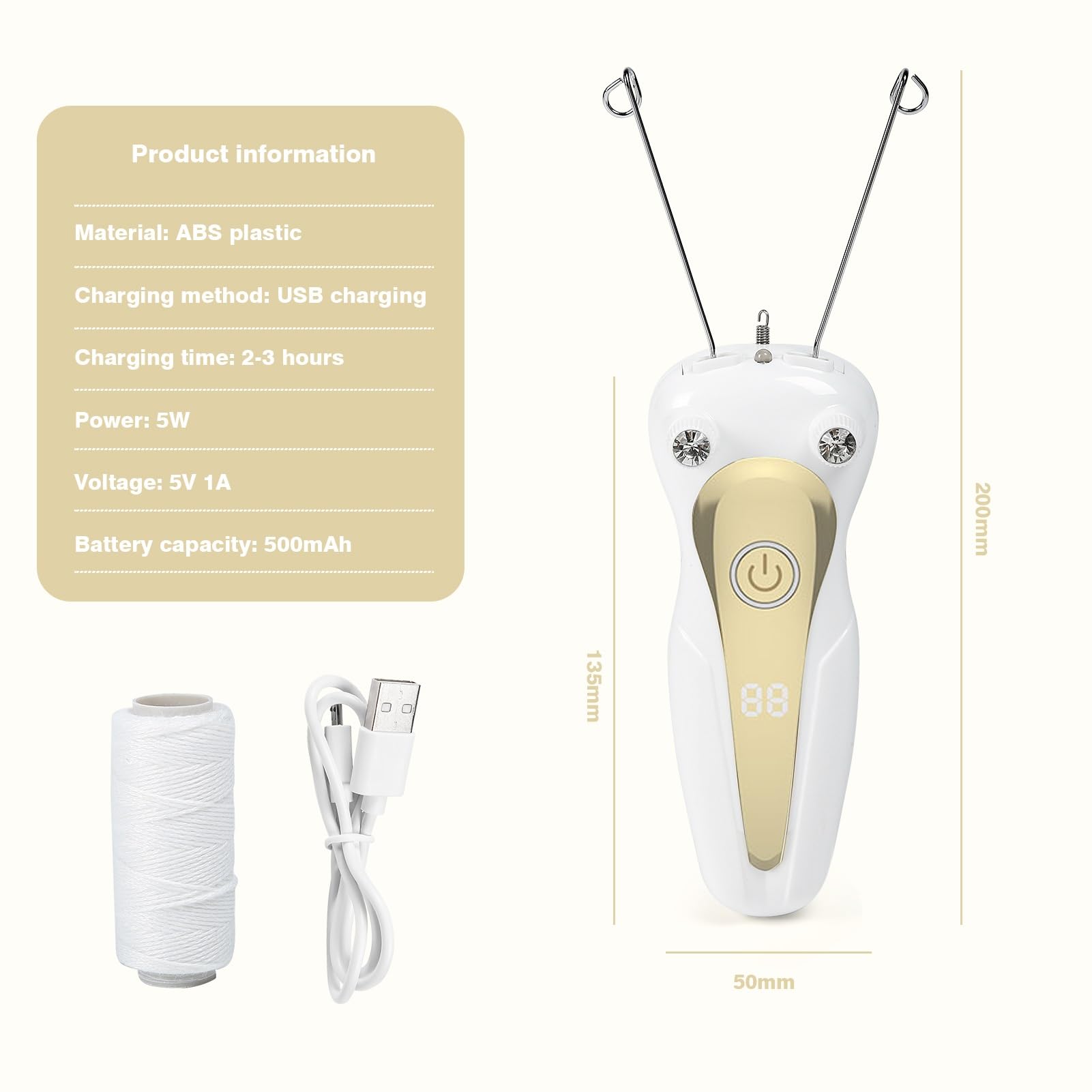 DEWIN Filo Arabo per Depilazione Viso,Filo Arabo Epilatore Filo Arabo Arabic Facial Hair Removal Thread per La Depilazione Femminile