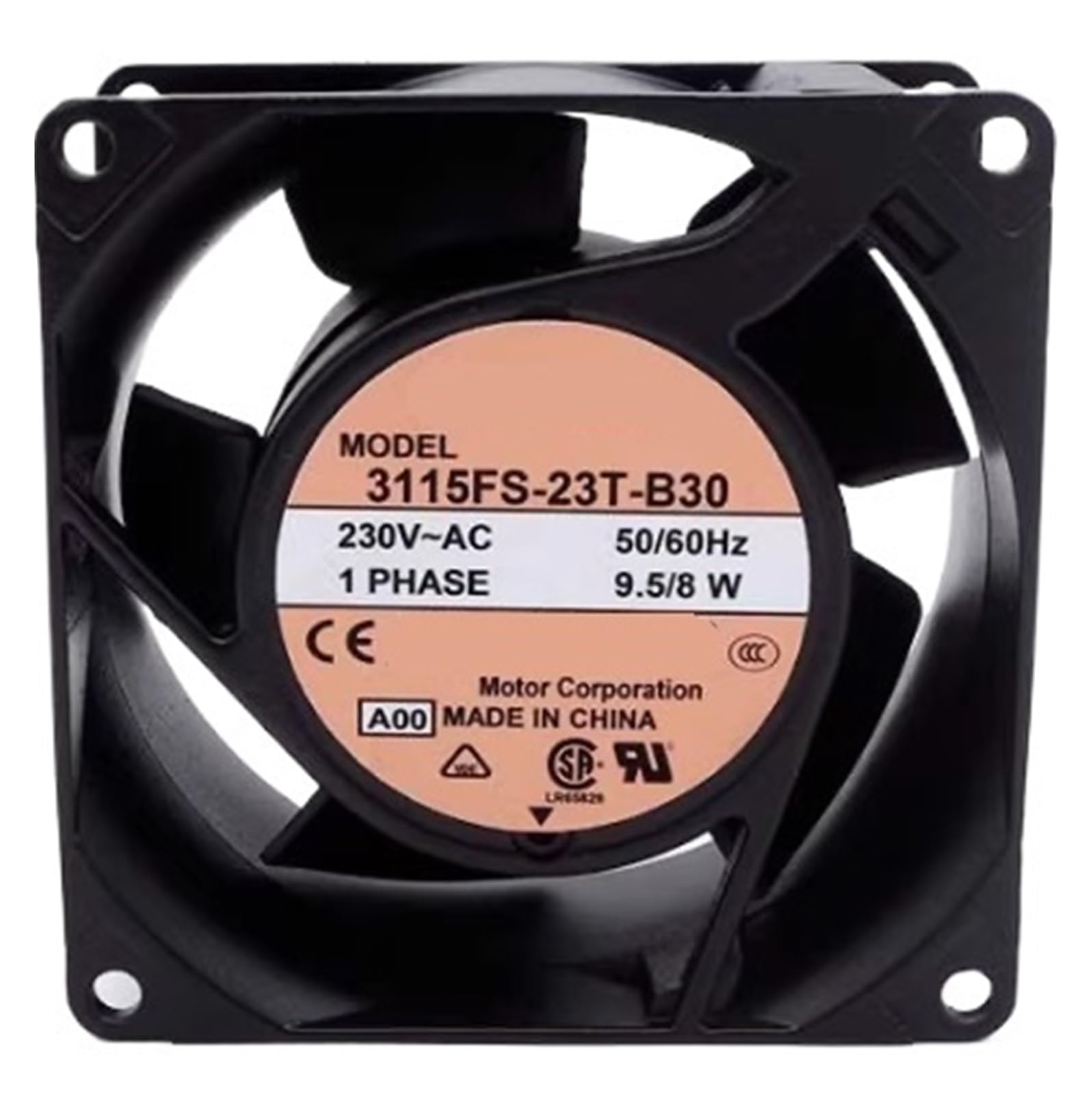 WEUSANXPL 3115FS-23T-B30 A00 AC 230V 9.5/8W 80x80x38mm Cooling Fan
