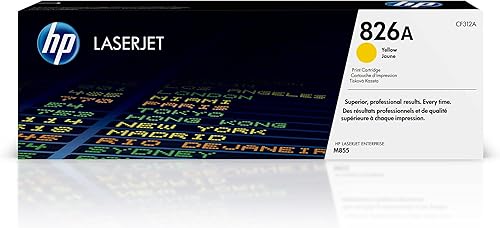 HP Cartucho de tóner amarillo 826A | Funciona con HP Color LaserJet Enterprise M855 Series | CF312A