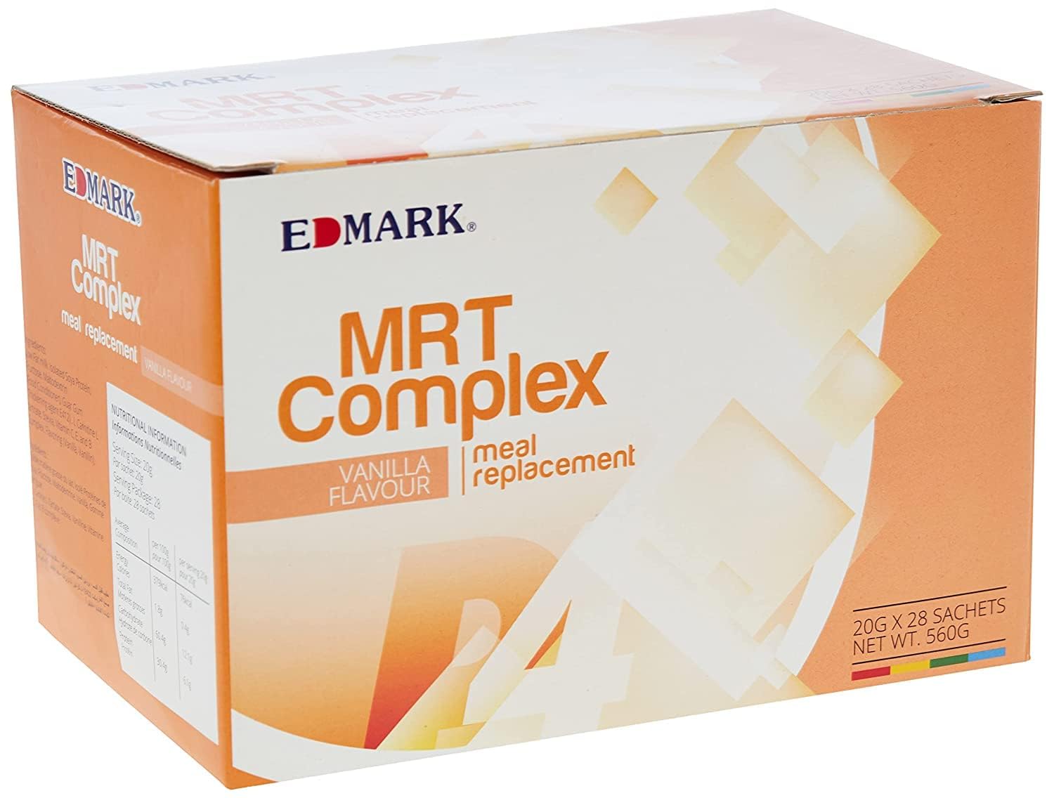 EDMARK Vanilla Flavour MRT Complex 28 Sachets 20 g, Yellow