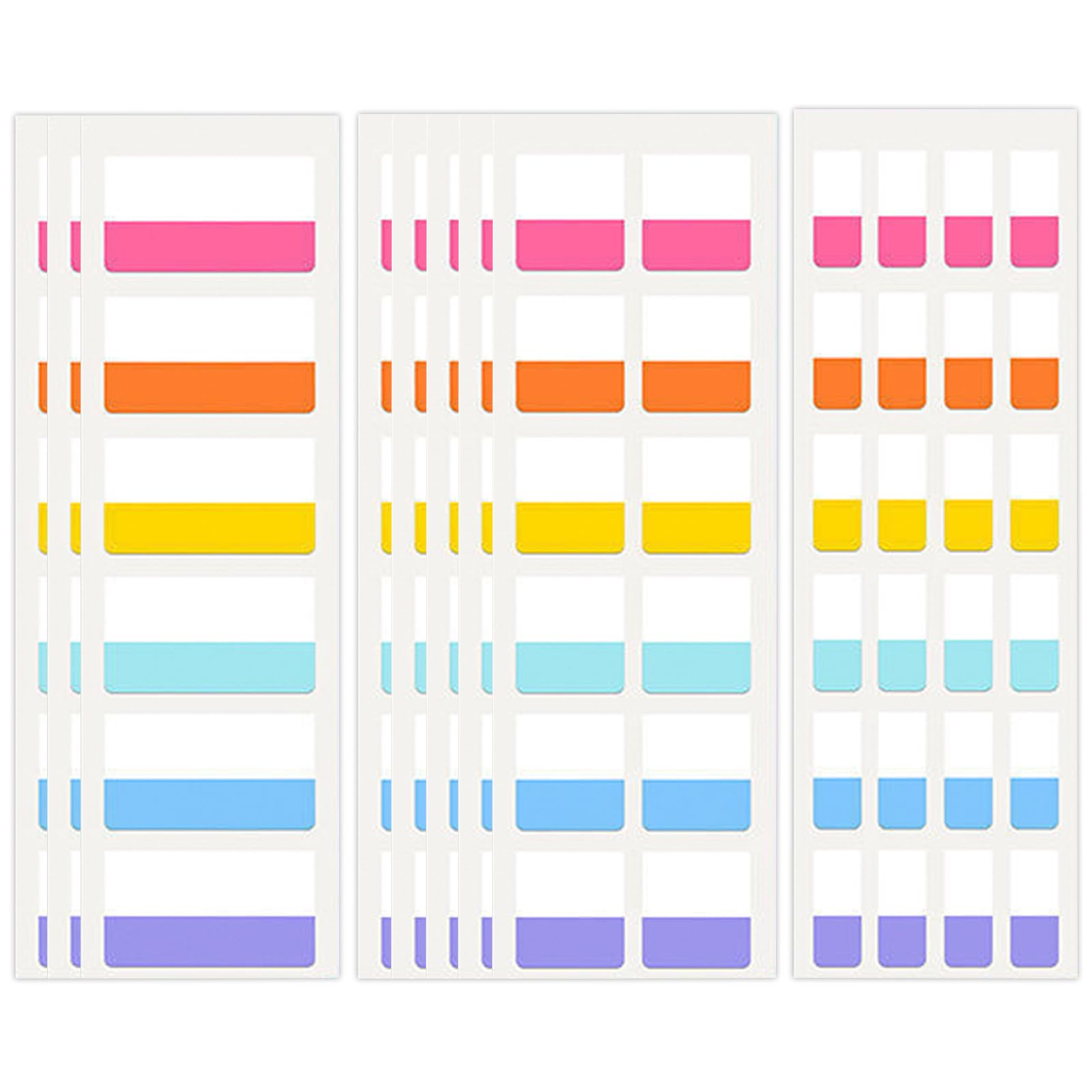 VANRA 1020pcs Sticky Index Tabs, Morandi Sticky Note Tabs for Notebooks, Page Markers Self Adhesive Flag Tabs, Colored Reading Labels Page Markers for Reading Book, Taking Notes (3 Sizes)
