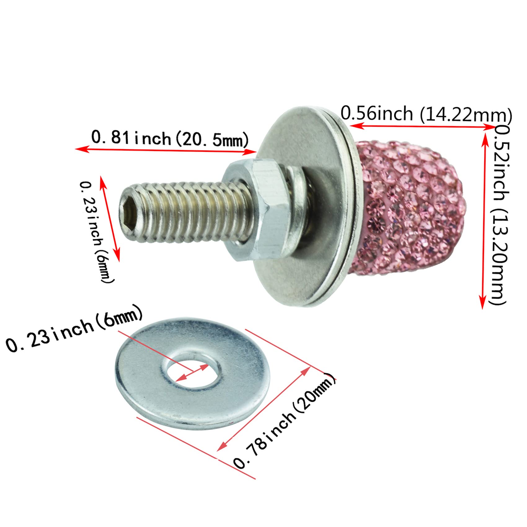 Licence Plate Screw Anti-Theft Stainless Steel Motorcycle License Plate Bolts - Security Screws, Universal Fit Stainless Steel Car &amp; Truck License Plate Frames