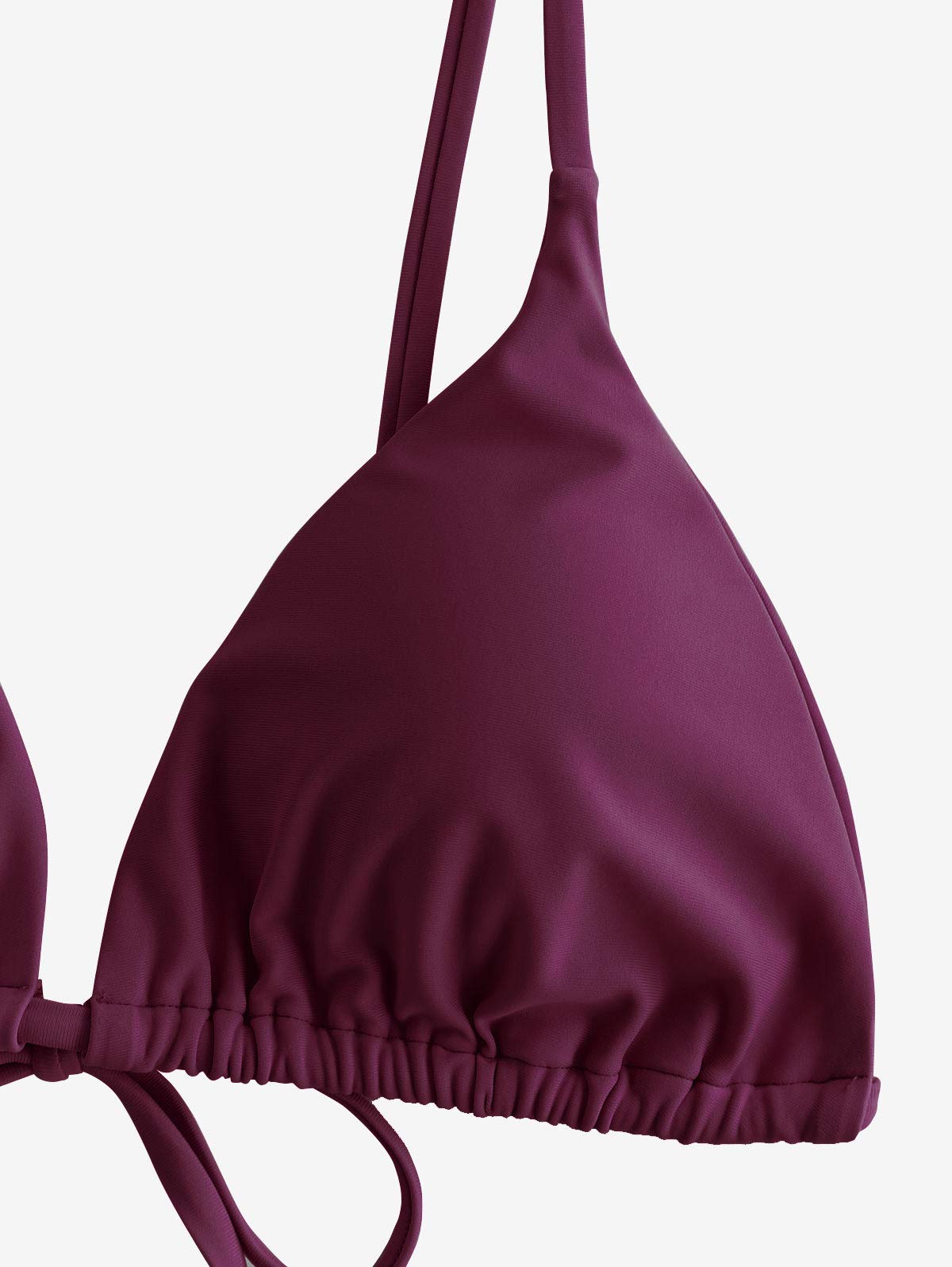 ZAFUL Set Bikini Imbottito con Stampa Leopardo da Donna, Costume da Bagno Bikini con Coppe Spaghetti a Triangolo