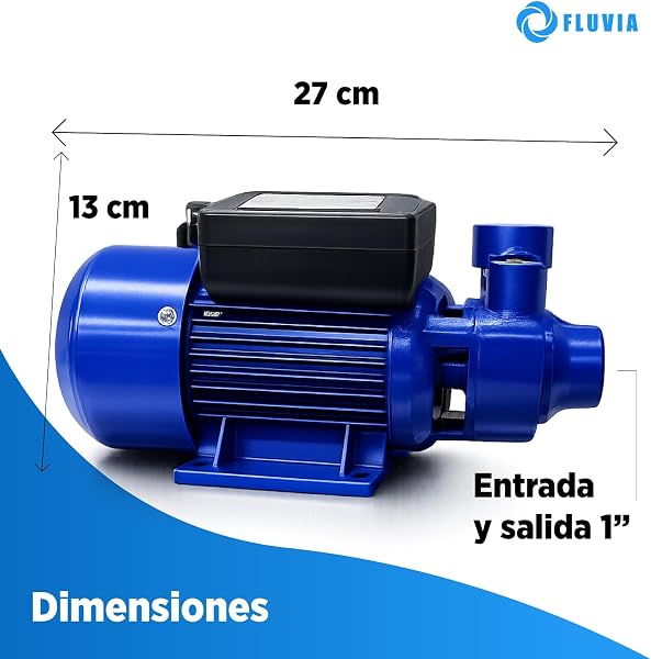 Bomba de Agua Periférica 0.5 CV 230V – Electrobomba Doméstica de Alta Presión 2000 L/h – Ideal para Depósitos, Vivienda y Riego - 2