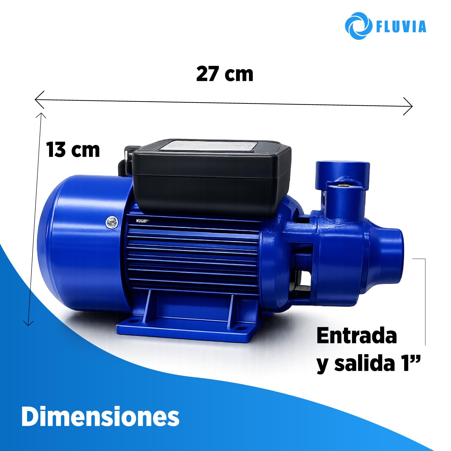 Bomba de Agua Periférica 0.5 CV 230V – Electrobomba Doméstica de Alta Presión 2000 L/h – Ideal para Depósitos, Vivienda y Riego - 3